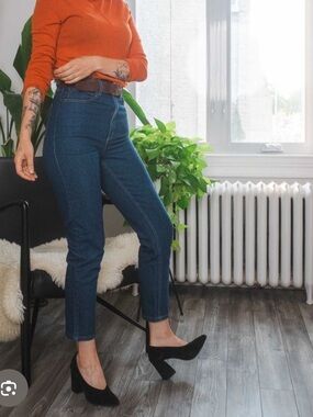 Classic High-Rise Dark Blue Women’s Jeans